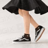 جوراب زنانه مچی پاپیون برجسته