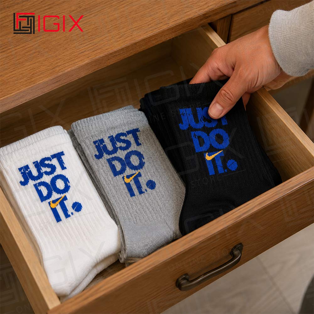 just do it 1-1-1-7 جوراب ساق دار اسپرت نایک مدل JUST DO IT