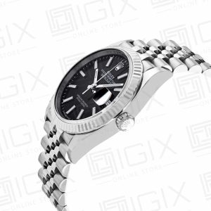 ساعت مردانه رولکس DateJust کوارتز نقره ای صفحه مشکی