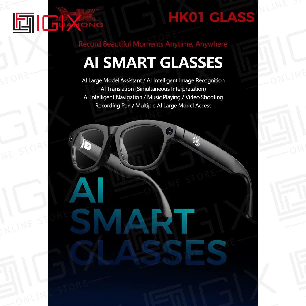 عینک هوشمند دوربین دار با لنز قابل تعویض hk01 glass