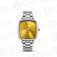 ساعت مچی عقربه ای مردانه کاسیو مدل Old Money نقره ای صفحه طلایی