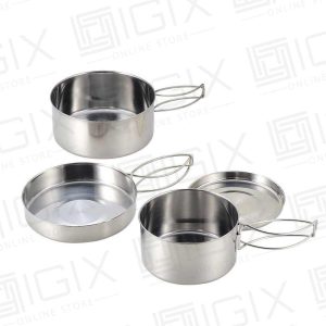 سرویس تابه 4 تکه استیل کمپینگ مدل CW-300