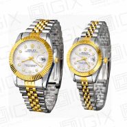 ساعت ست رولکس DateJust کوارتز دو رنگ صفحه سفید