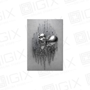 تابلو بوم کنواس کروم آرت مدل چهره کرومی