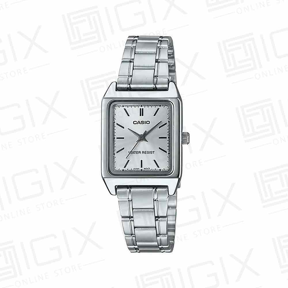 ساعت مچی عقربه ای زنانه کاسیو مدل Casio LTP-V007D-7E نقره ای صفحه سفید