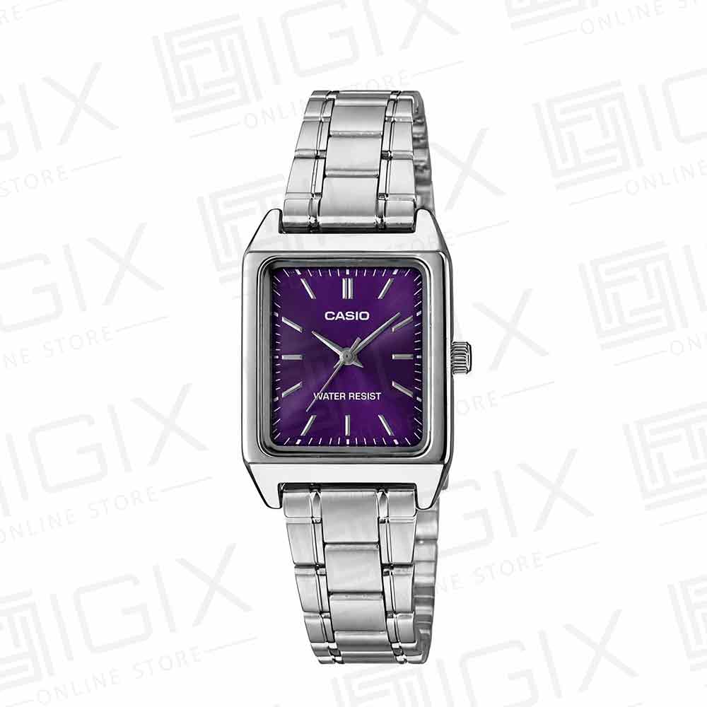 ساعت مچی عقربه ای زنانه کاسیو مدل Casio LTP-V007D-7E نقره ای صفحه بنفش
