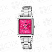 ساعت مچی عقربه ای زنانه کاسیو مدل Casio LTP-V007D-7E نقره ای صفحه سرخابی