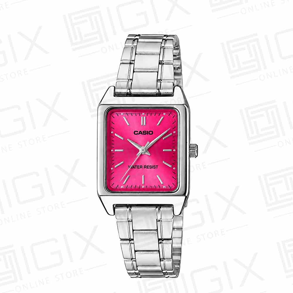 ساعت مچی عقربه ای زنانه کاسیو مدل Casio LTP-V007D-7E نقره ای صفحه سرخابی