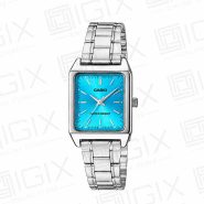ساعت مچی عقربه ای زنانه کاسیو مدل Casio LTP-V007D-7E نقره ای صفحه آبی