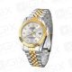 ساعت مردانه رولکس 36mm DateJust کوارتز دو رنگ صفحه نقره ای