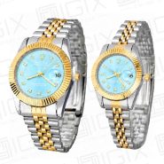 ساعت ست رولکس DateJust کوارتز دو رنگ صفحه آبی