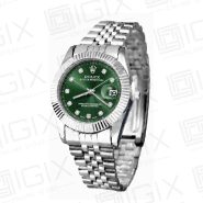 ساعت مردانه رولکس 36mm DateJust کوارتز نقره ای صفحه سبز