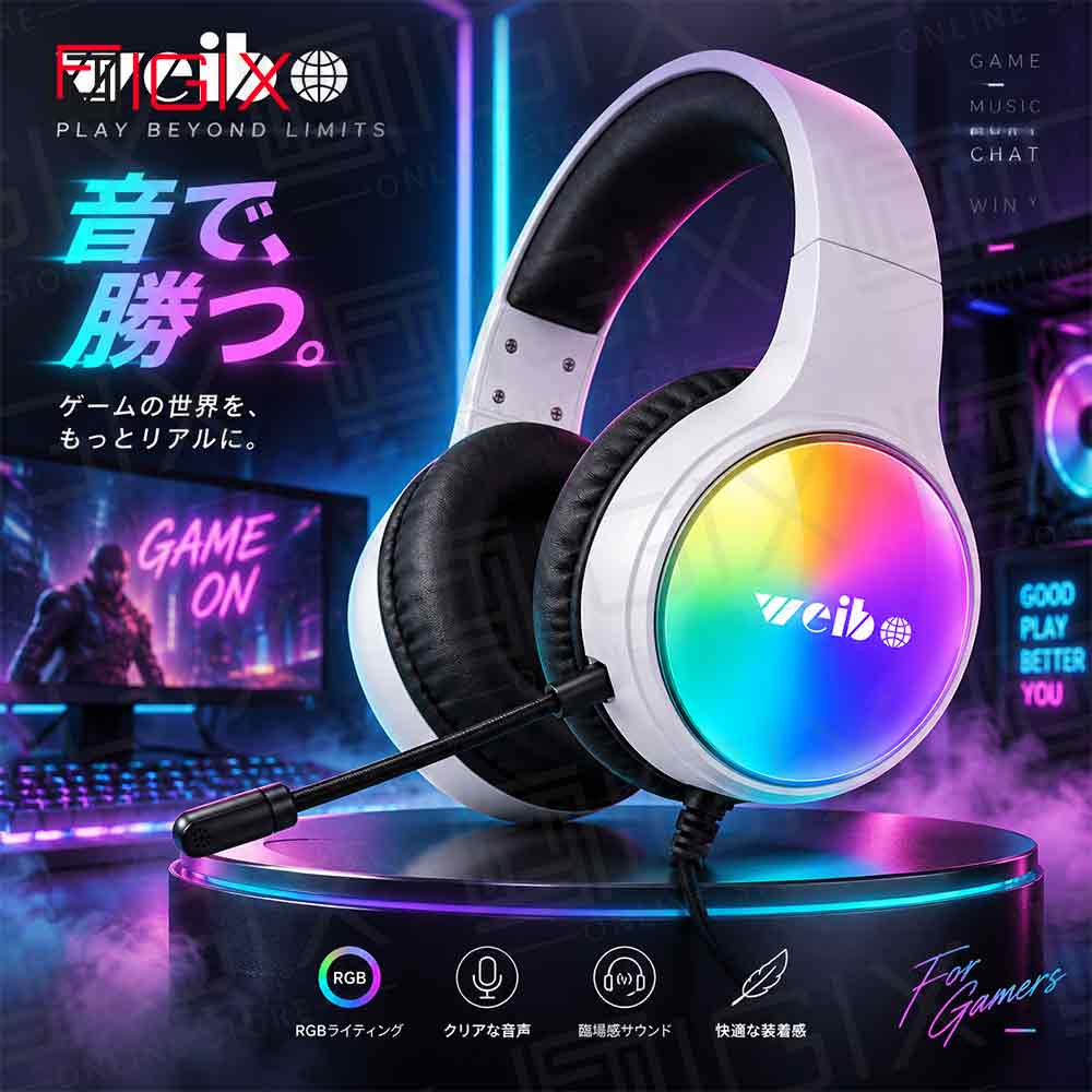هدفون با سیم گیمینگ ویبو g 60