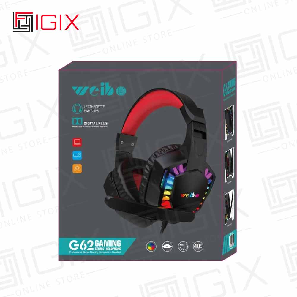 هدفون با سیم گیمینگ ویبو g 62