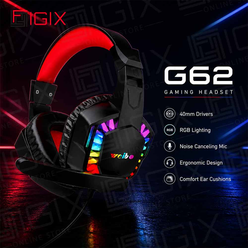 هدفون با سیم گیمینگ ویبو g 62
