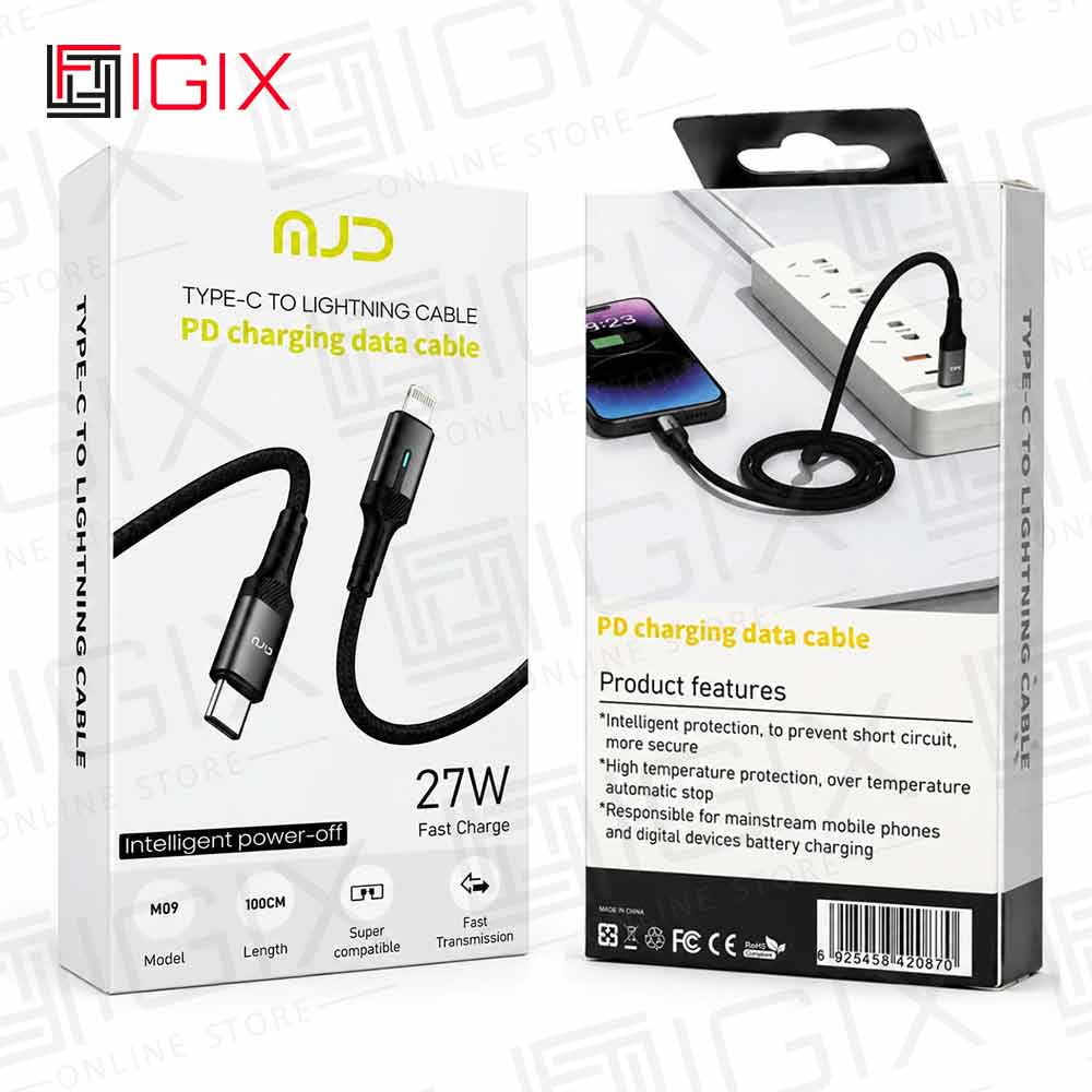 کابل TYPE-C به Lightning ام جی دی m09